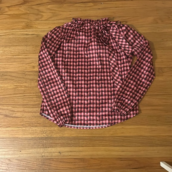 Sara Campbell Pink Check Blouse Size XS - Picture 1 of 4